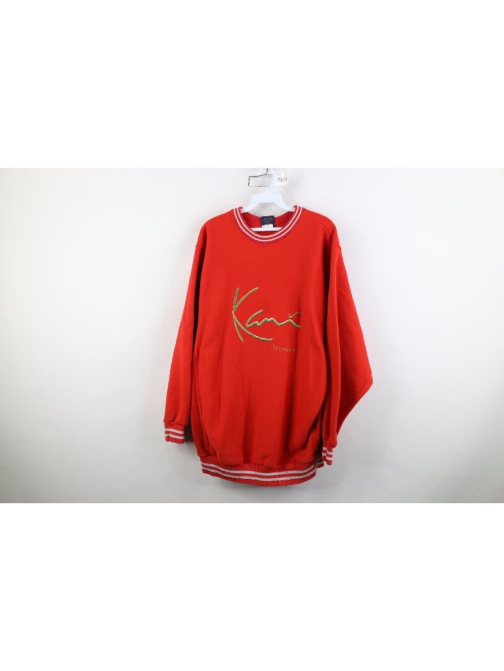 Vtg 90s Karl Kani Mens Large Spell Out Baggy Heavy Crewneck Sweatshirt USA 2Pac